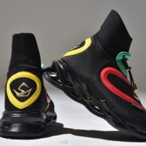 TRONUS "Motherland" Black LTD Edition High Top Sneakers - Unisex - NWOT